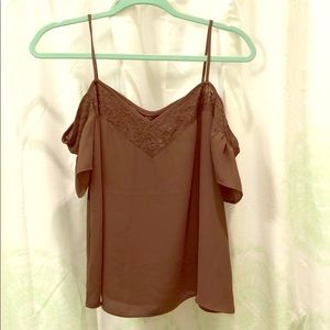Super cute army green off the shoulder shirt